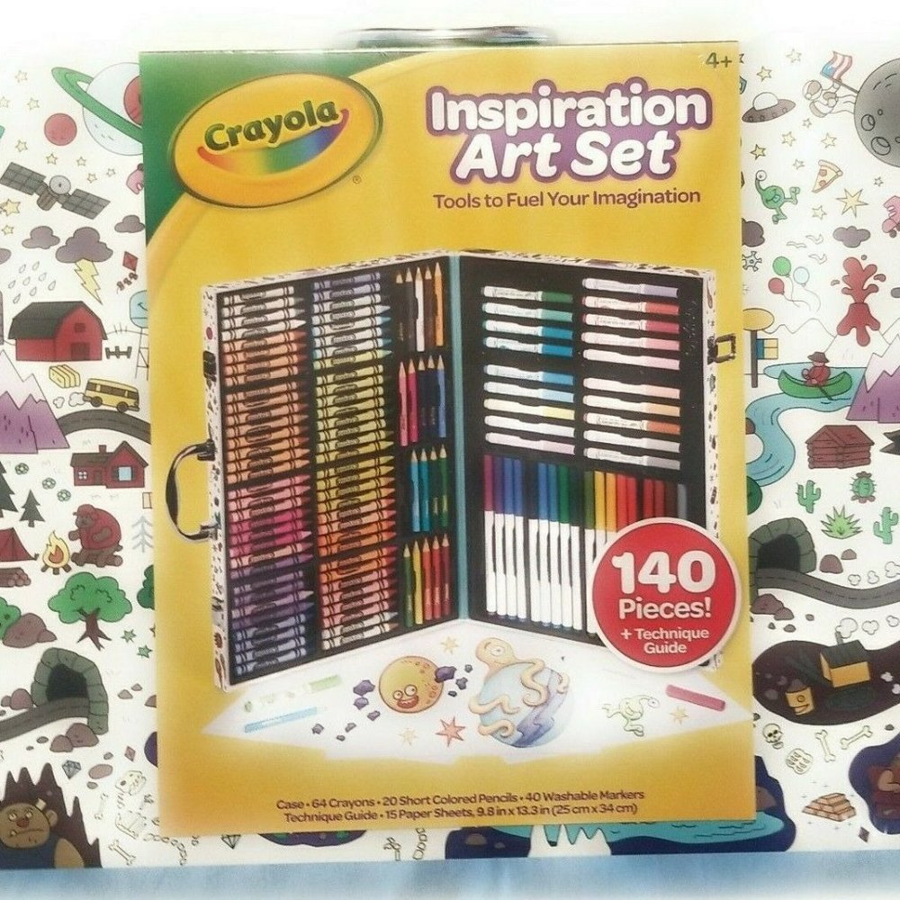 Art Case 140 Pieces Guide,Crayons,Pencils,Markers